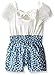Bonnie Jean Girls' Knit to Chambray Floral Romper Dress
