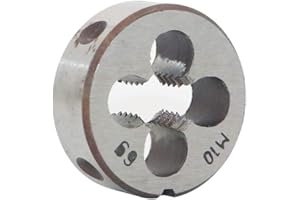 LINGGAN HSS 10mm X 1.5 Metric Right Hand Round Die, Machine Thread Die M10 X 1.5mm Pitch for Mold Machining, Alloy Steel, It Can Process Steel, Cast Iron, Copper And Aluminum.