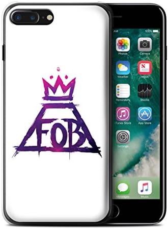 Official Fall Out Boy Phone Case / Cover for Apple iPhone 7 Plus / Purple/White Design / FOB Graffiti Volcano Collection