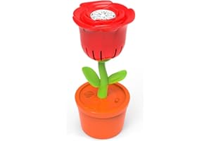 BORTT Bubble Machine with Sound Lamp Vertical Bubble Maker for Summer Birthday Outdoor Wedding Christmas Party Interactive Rechargeable Rose Flower Shaped Automatic Bubble Machine