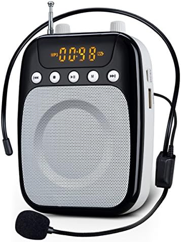 Voice Amplifier Yoceweca YW358 Voice Changer 10W Rechargeable Portable Amplifier with FM Radio, Hi-Fi Sound Perfect Personal Microphone for Teachers, Fitness Instructors - Black