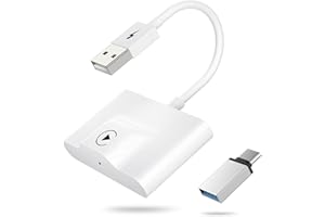 Teeran CarPlay Wireless Adapter for Factory Wired CarPlay 2024 Upgrade Plug & Play Dongle Converts Wired to Wireless for Cars from 2015 & iPhone iOS 10+ (White)