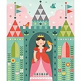 Petit Collage Tin Canister Jigsaw Floor Puzzle, Royal Castle, 64 Pieces