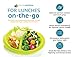 Precise Portions PP3SB-2 2 Go Healthy Portion Control Plates – 3-Section BPA-Free Plates with Lids for Weight Loss, Dieting, and Healthy Living – Microwave & Dishwasher Safe (Set of 2)