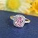 QIAOYING Ring 18k White Gold Gp Pink Austria Swarovski Crystal Lady Bridal Wedding Engagement