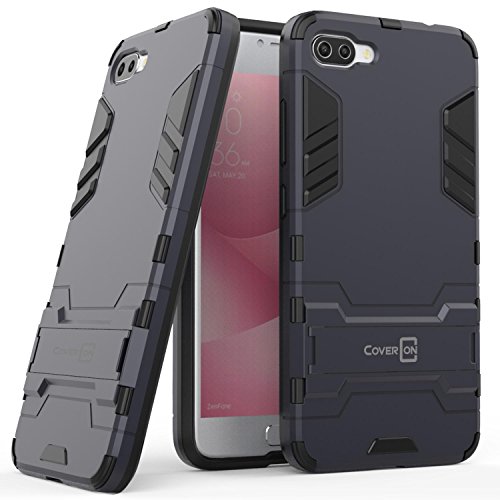 Asus Zenfone 4 Max Case (5.5") ZC554KL, Zenfone 4 Max Pro Case, CoverON Shadow Armor Series Modern Style Slim Hard Hybrid Phone Cover with Kickstand for Asus Zenfone 4 Max / Zenfone 4 Max Pro - Navy