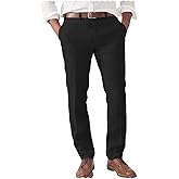 YINGBOFU Men's Slim Fit Linen Blend Dress Pants Casual Lightweight Summer Beach Trousers