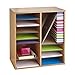 Safco Wood Adjustable Literature Organizer, 16 Compartment with Adjustable Shelves, CDs Storage, and Durable Laminate Finish, for Home Office, Classroom, and Craft Room