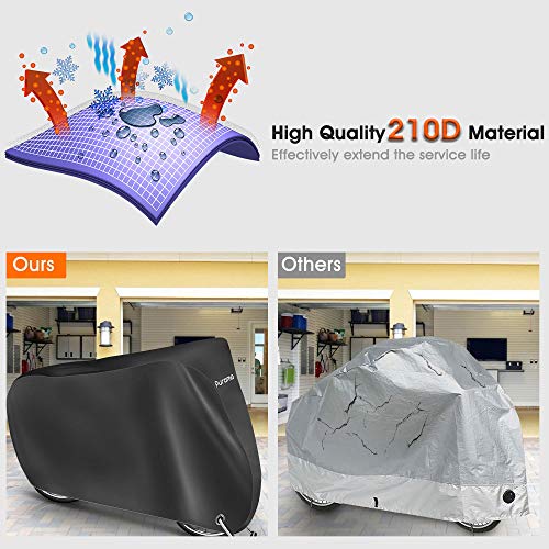 Puroma Bike Cover, 210D Outdoor Waterproof Bicycle Covers Rain Sun UV