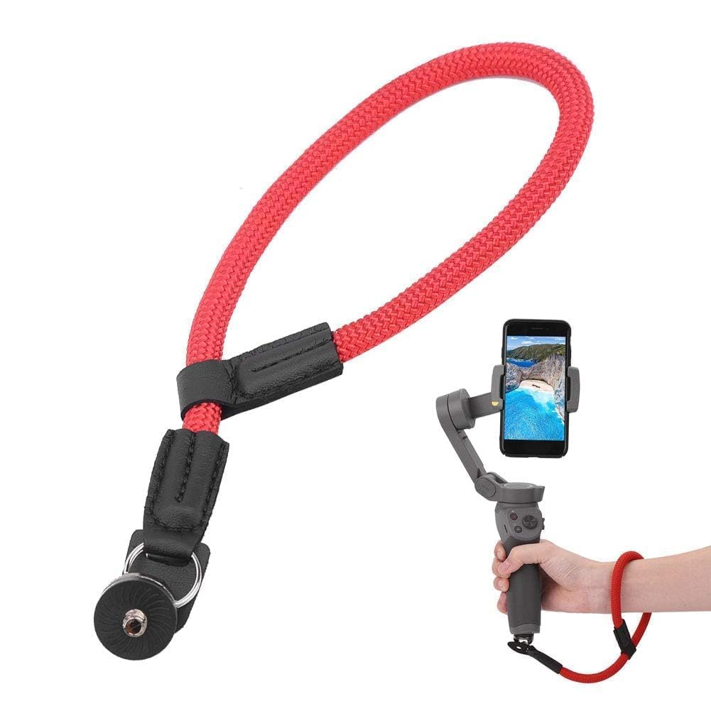 Beufee Camera Hand Wrist Strap Lanyard, Camera Wrist for Hand Lanyard with 1/4in Screws(Red)