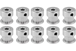 3Dman GT2 Pulley 20 Teeth 5mm bore for 6mm Width 20T Timing Belt Pulley Wheel Aluminum for 3D Printers - 10 PCS