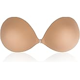 NOOD Luxe Push Up Adhesive Bra – Reusable, Push Up Backless Bra for Women, Silicone Breast Lift, Sweatproof, Seamless, Invisible Under Clothes, Secure Fit & Durable – No. 5 Soft Tan, B
