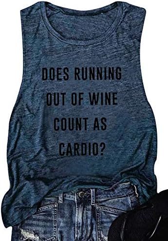 Women Sleeveless Does Running Out of Wine Racerback Tank Top