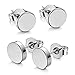 LIEBLICH Silver Round Stud Earrings Set Stainless Steel Ear Studs for Men Women 6 Pairs 3mm-8mm … (Silver)
