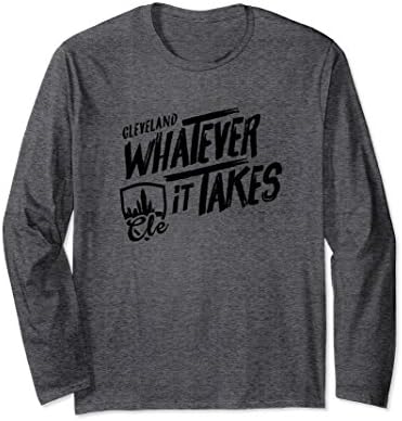 Unisex Whatever It Takes CLE Long Sleeve Shirt with Skyline XL: Dark Heather
