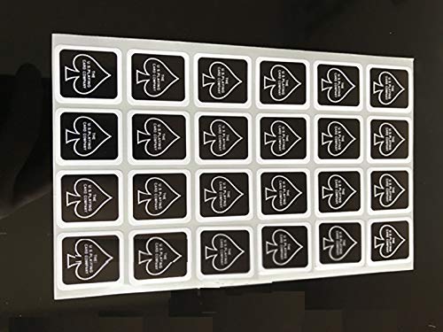 Enjoyer Playing Cards Case Seal Sticker Magic Trick Poker Cards Magic Props Magician Accessories,5 Sheets/L (Black)