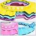 VNDEFUL 3PCS Children Baby Kids Waterproof Bathing Cap Soft Shampoo Shower Protect Hat Adjustable ( colors yellow, blue and pink )
