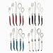 Laguiole By FlyingColors 20-Piece Silverware Flatware Cutlery Set, Stainless Steel Utensils Service for 4. MultiColor Handle,20 Pieces
