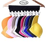 2 Pack Baseball Cap Organizer Hanger, Hat Holder, Hat Organizer for Closet, Change Your Ordinary Hanger to Cap Organizer Hanger, Suitable for All Types of Hats
