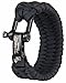 The Friendly Swede Trilobite Paracord Survival Bracelet With Stainless Steel Black D Shackle - Adjustable Size Fits 6-7 Inch Wrists - In Retail Packaging (Black, 8 inch)