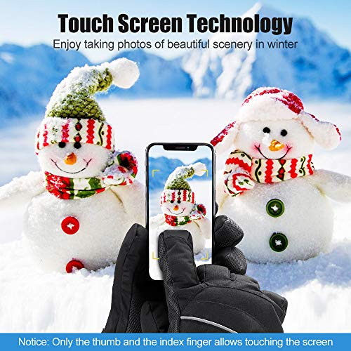 Loiion Electric Heated Gloves for Men Women, Winter Thermal Gloves, 7.4V Rechargeable Battery Motorcycle Heated Gloves Hand Warmers for Arthritis Hands, Outdoor Skiing Hiking Cycling Hunting