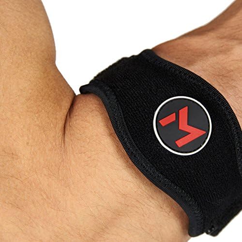 Motion Spirit Tennis / Golf Elbow Forearm Support Brace w/ Gel / Rubber Cushion Compression Strap Pad - Pain Relief for Tennis &amp; Golfer's Elbow - One Size Fits Most - 1 PCs