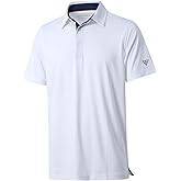 Mens Polo Shirts Short and Long Sleeve Casual Solid Stylish Dry Fit Performance Designed Collared Golf Polo Shirts for Men