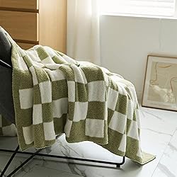 YIRUIO Throw Blankets Checkerboard Grid Chessboard