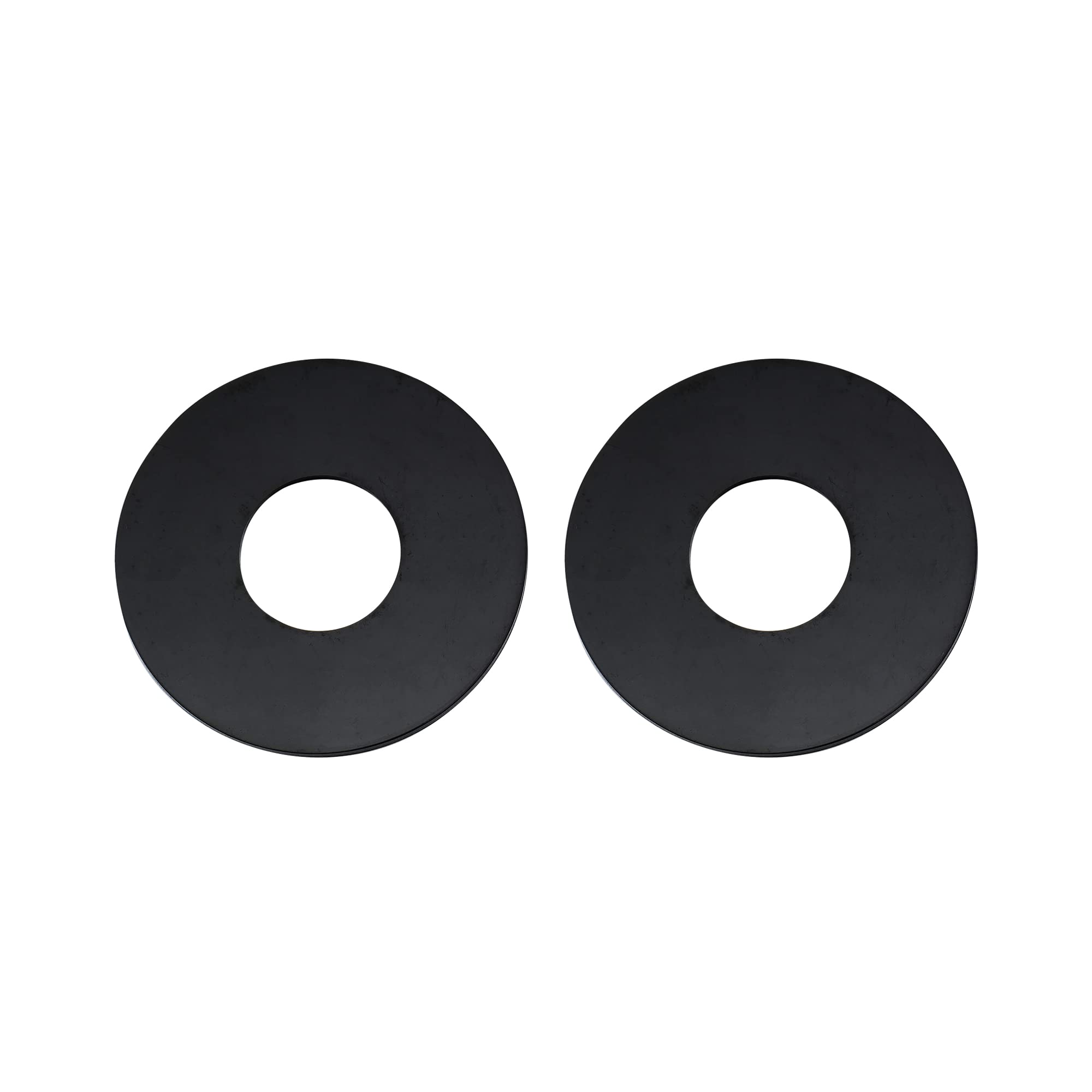 Musiclily Pro No-Word Guitar Toggle Switch Plate LP Washer Rhythm Treble Ring, Black(Set of 2)