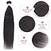 Odir Kinky Straight Human Hair Bundles 16 Inch Unprocessed 9A Brazilian Yaki Straight Virgin Hair Weave 1 Bundle 100g/Bundle Kinky Straight Hair Extensions Natural Color