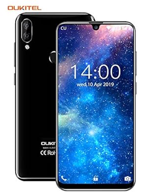 OUKITEL C16 Unlocked Phones, Cell Phones Unlocked Smartphones with 5.7" HD+ Waterdrop Display Android 9.0 Fingerprint ID 8+5MP Dual Camera 16GB+2GB RAM 2600mAh Battery (International) (Black)