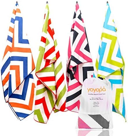 YOYOPA Oversized Microfiber Travel Beach Towel : Extra Large, Quick Dry Pool and Swim Towels for Kids or Adults - Lightweight and Packable Towel with Travel Bag - 78 Inches by 35 Inches
