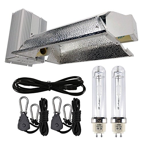 O-NEX 630W CMH CDM Grow Light Kit Full Spectrum System w/Light Hangers and Extra Long Power Cord, 120V/240V Ballast, Dual 4200K Bulbs