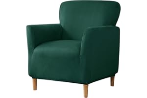 HAOYONG Banquet Armchair Slipcover Stretch Velvet Chair Covers 1-Piece Armchair Sofa Covers Soft Arm Chair Cover Removable Washable Single Couch Covers Furniture Protector for Living Room