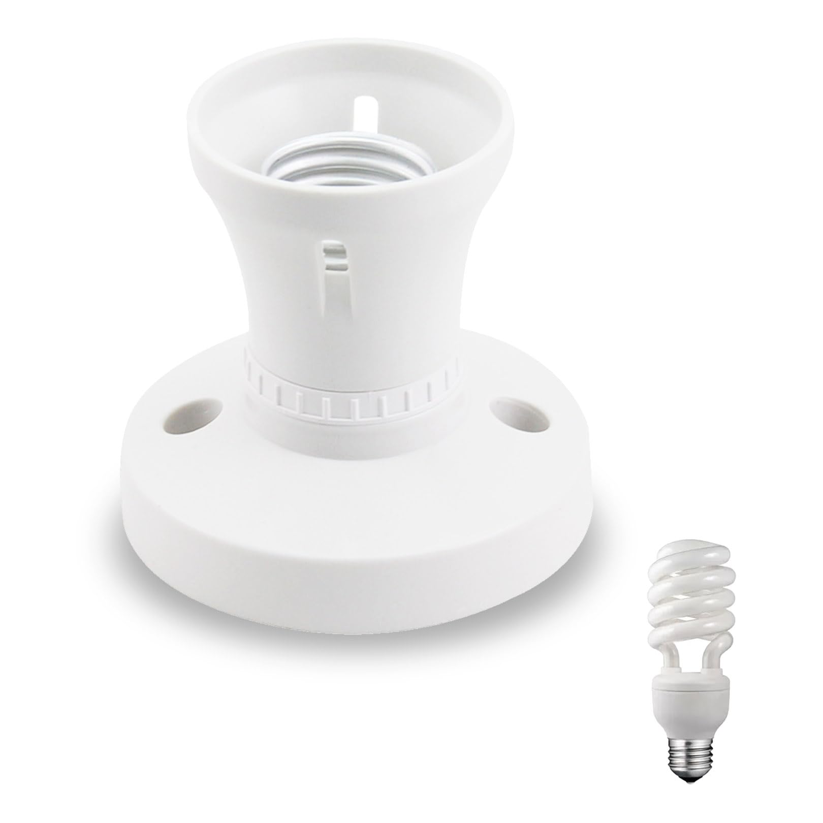 E27 Lamp Base Socket Converter, Light Bulb Socket Holder, Straight Socket for Ceiling Pendant E27 Edison Screw Fitting