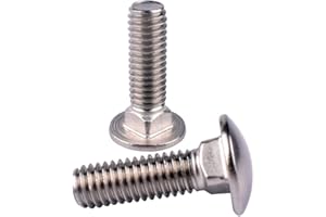 VAMUOEFL 1/2-13 x 1-1/4" Carriage Bolts Screws, 18-8 Stainless Steel 304, Round Head, Square Neck, UNC Fully Machine Coarse Threaded,5Pcs