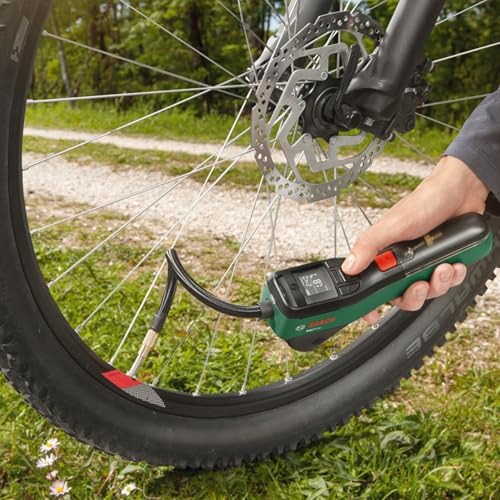 Bosch elektrische Fahrradpumpe/Luftpumpe/Mini Kompressor EasyPump (3,0 Ah Akku, 3,6 Volt, Autostop-Funktion, 150 PSI, 10,3 bar, LED, über USB-C® wiederaufladbar, im Karton) thumbnail 3