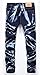 FEESON Men's Straight Leg Slimming Fit Distressed Loose Denim Jeans Dark Camo 010 W38