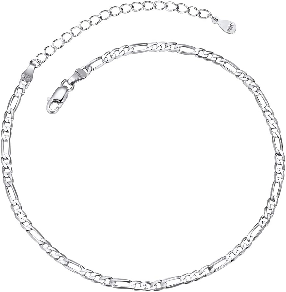 ChainsPro Herz Fußkette Edelstahl - Doppelte Fußkettchen Silber Gold Schwarz