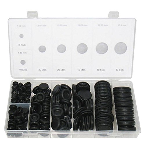 Whitelotous 170pcs Multi-function Rubber Grommets Electrical Wire Gasket Kit for Car Firewall Hole Plug Set