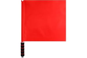 Lyreh 1pcs Volleyball Flags Line Judge, Lightweight Red Volleyball Referee Flags with Comfortable Handle for Sport Events Ergonomic Officiating Equipment with High-Visibility Colors