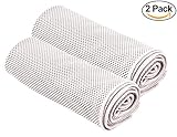 Cooling Towel for Instant Cooling Relief, 2 Pack Microfiber Neck Towels for Sports, Fitness, Gym, Yoga, Workout, Travel, Camping