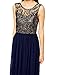 Nemidor Women's Chiffon Sexy Metallic Lace Prom Maxi Dress