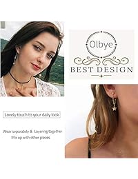 Pendientes de estrella dorada con diseño de estrella de Olbye para mujeres y niñas