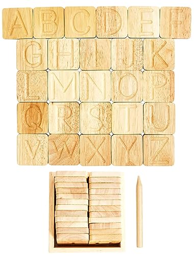 Wooden Alphabet Tracing Boards - Preschool Letter Formation - Montessori Alphabet Letters