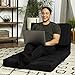Best Choice Products 5-Position Ergonomic Portable Gaming Chair, Lounger, and Mattress Bed w/ Non-Slip Feet - Black