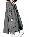 Olrain Women's Winter Jacket Checked Hooded Parka Coats with Pockets