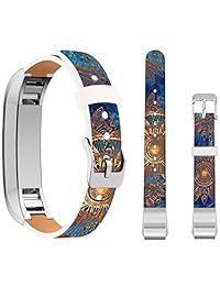 correa Fitbit alta Citroen, ecute correa de reemplazo Fitbit alta Fitbit alta HR correas de piel correa para reloj Fitbit alta HR Fitbit color azul Citroen correa