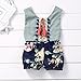 Gotd Baby Girl Romper Sleeveless Floral Jumpsuit Outfits Clothes (6 Months, Blue)