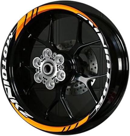 Amazon Motoinkz バイク用 17インチ フルカスタムリムステッカー Gp4 オレンジ B 84 Orange リムステッカー 車 バイク